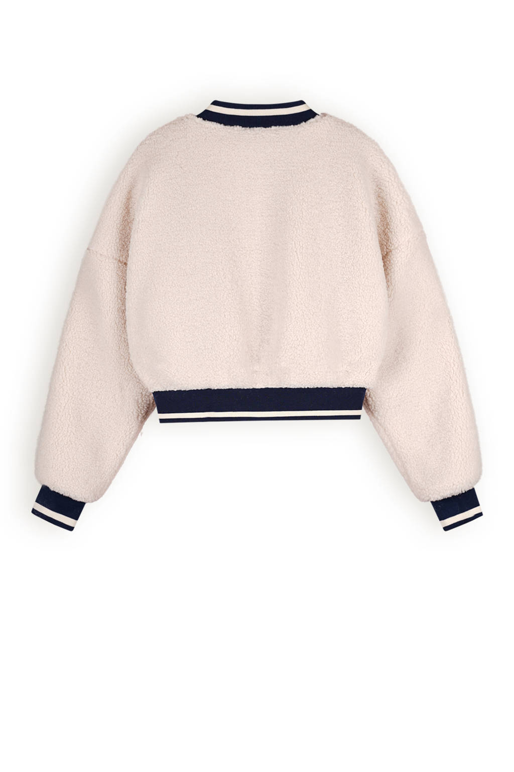 NoBell’ reversible teddyjas blauw/ecru