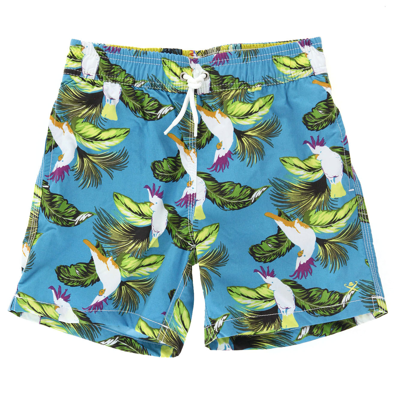Hackett London Short de Bain Birds bleu/vert