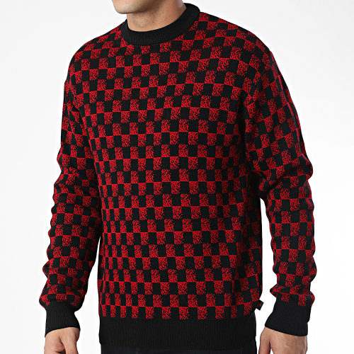 Pull A Carreaux AVH-181 Rouge Noir