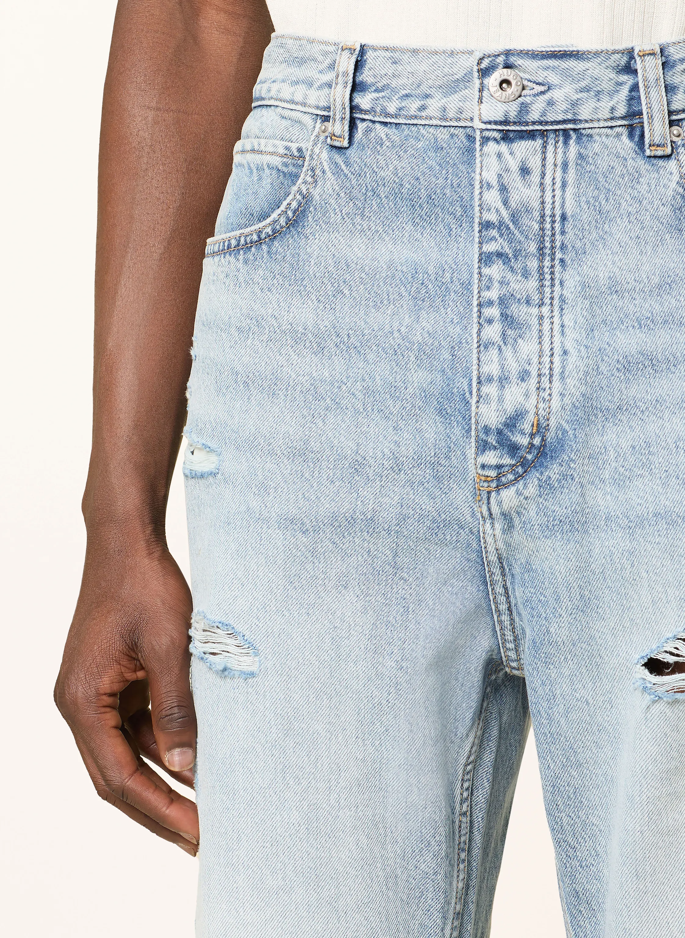 HUGO BLUE Destroyed Jeans NATE Baggy Fit