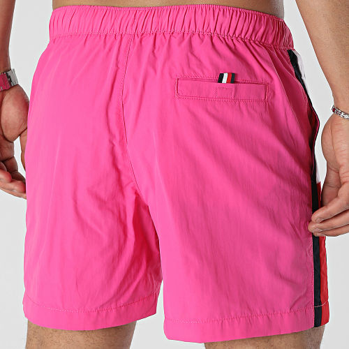 Short De Bain A Bandes Medium Drawstring 2730 Rose