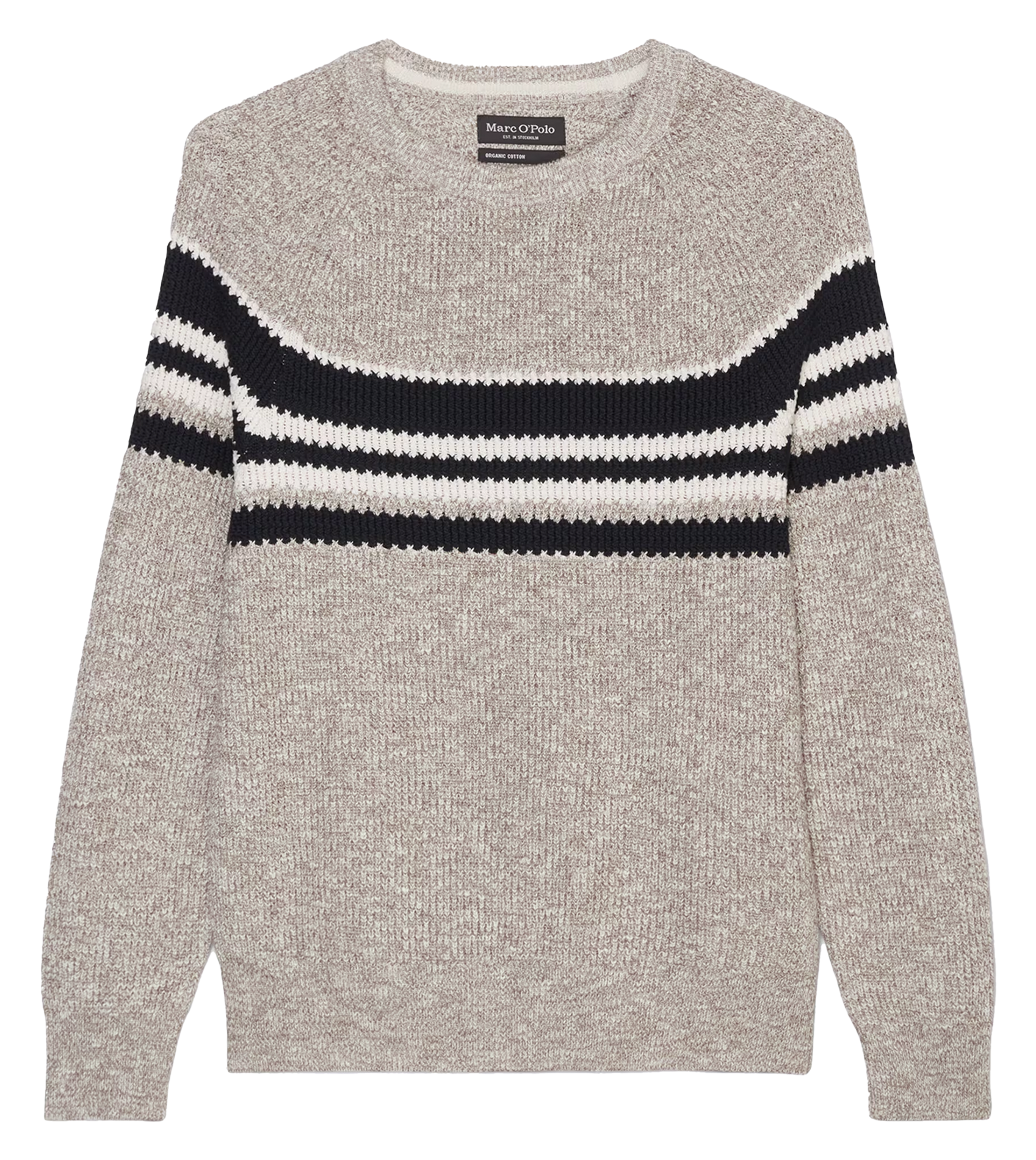 Pull col rond rond coton bio| Blanc