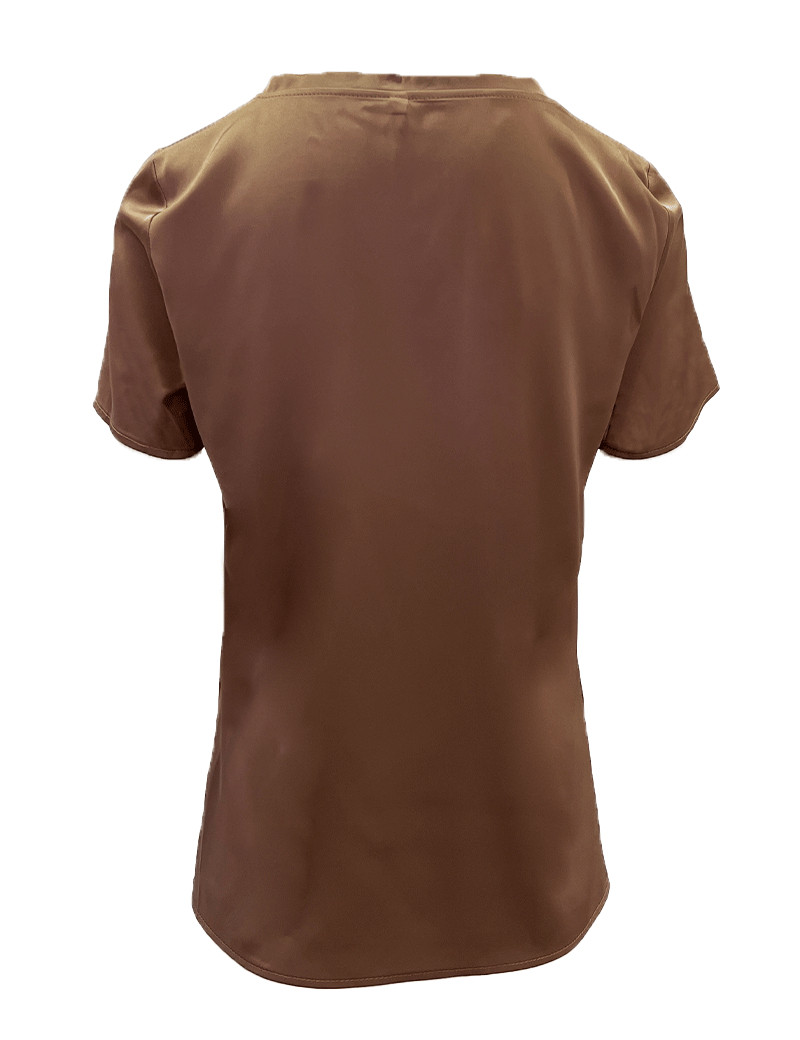 IMPERIAL TOP FEMME SATIN COL V DUNA