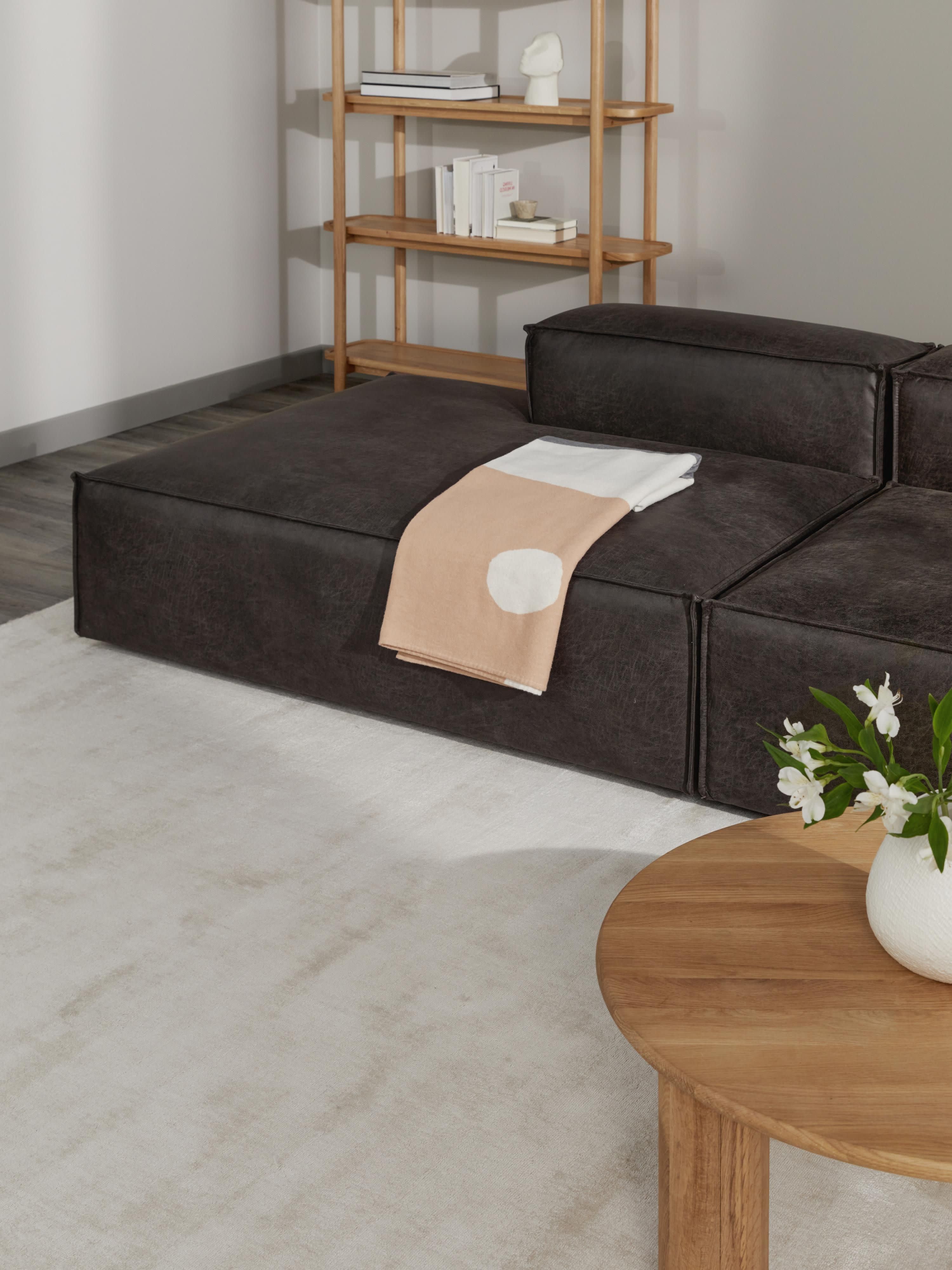 Modulaire XL chaise longue Lennon van gerecycled leer