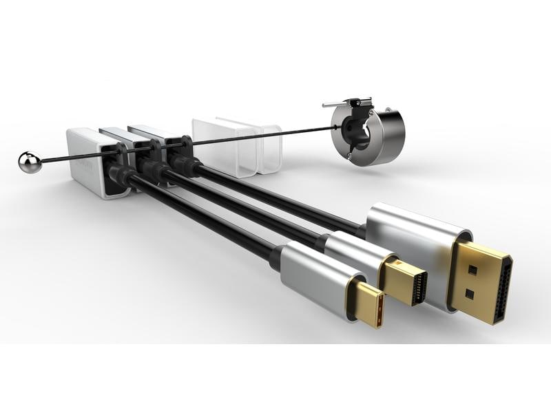 Vivolink Adapterring Pro HDMI DP, MiniDP  und USB-C 4K@60Hz Vivolink Pro Adapter Ring in Premium Steel Design