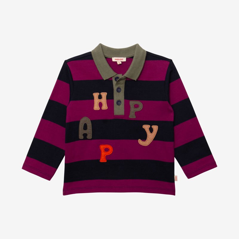 Polo bébé garçon rayures violet Catimini Mauve Violet