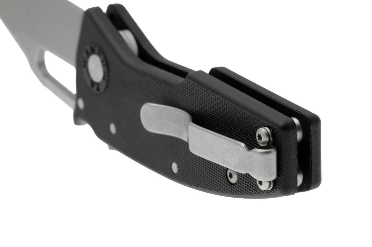 Demko Nano-Shark, NANO-10A-BLACK GRN-CP, Stonewashed AUS-10A Clip Point, Black GRN zakmes