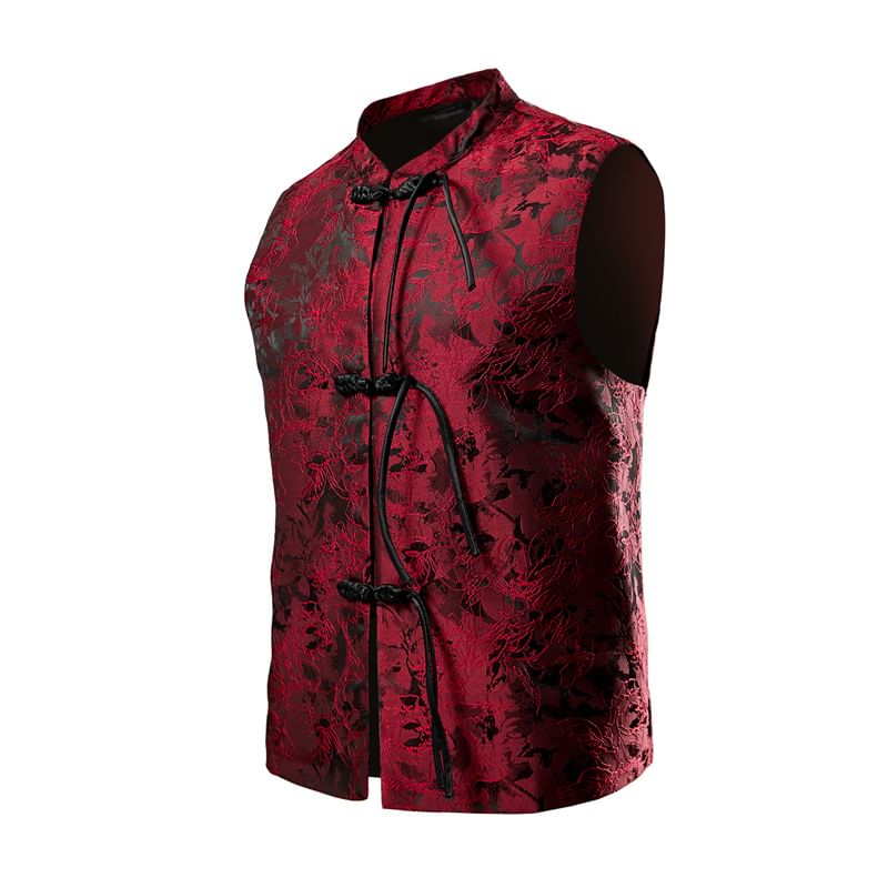 Aozora - Bandhals bloemen enkelrijs vest