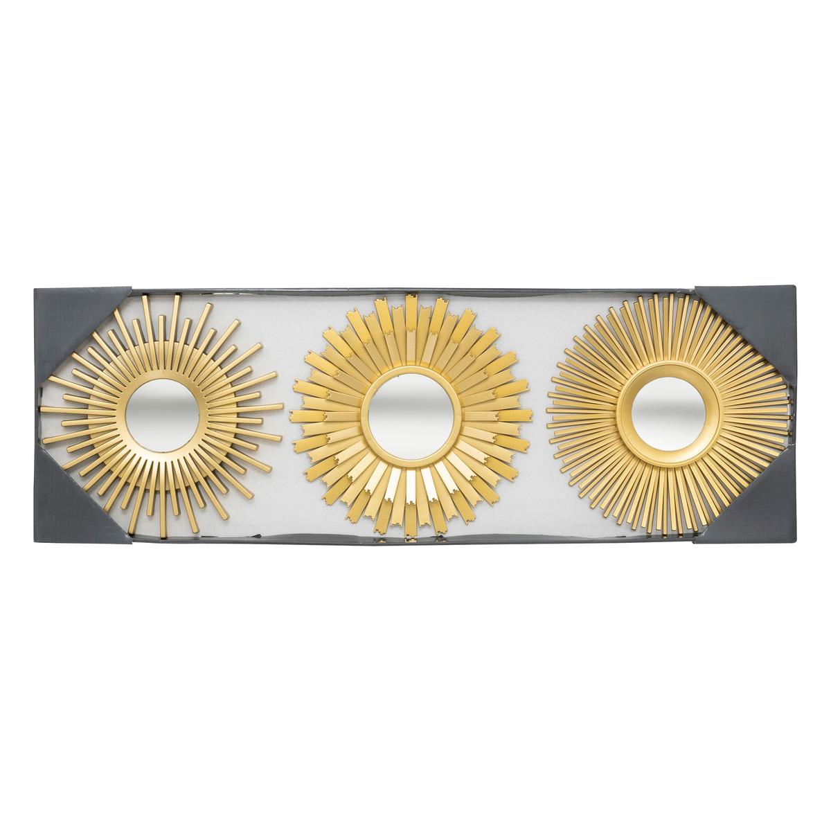 SET 3 MIROIRS AMED OR D.25CM