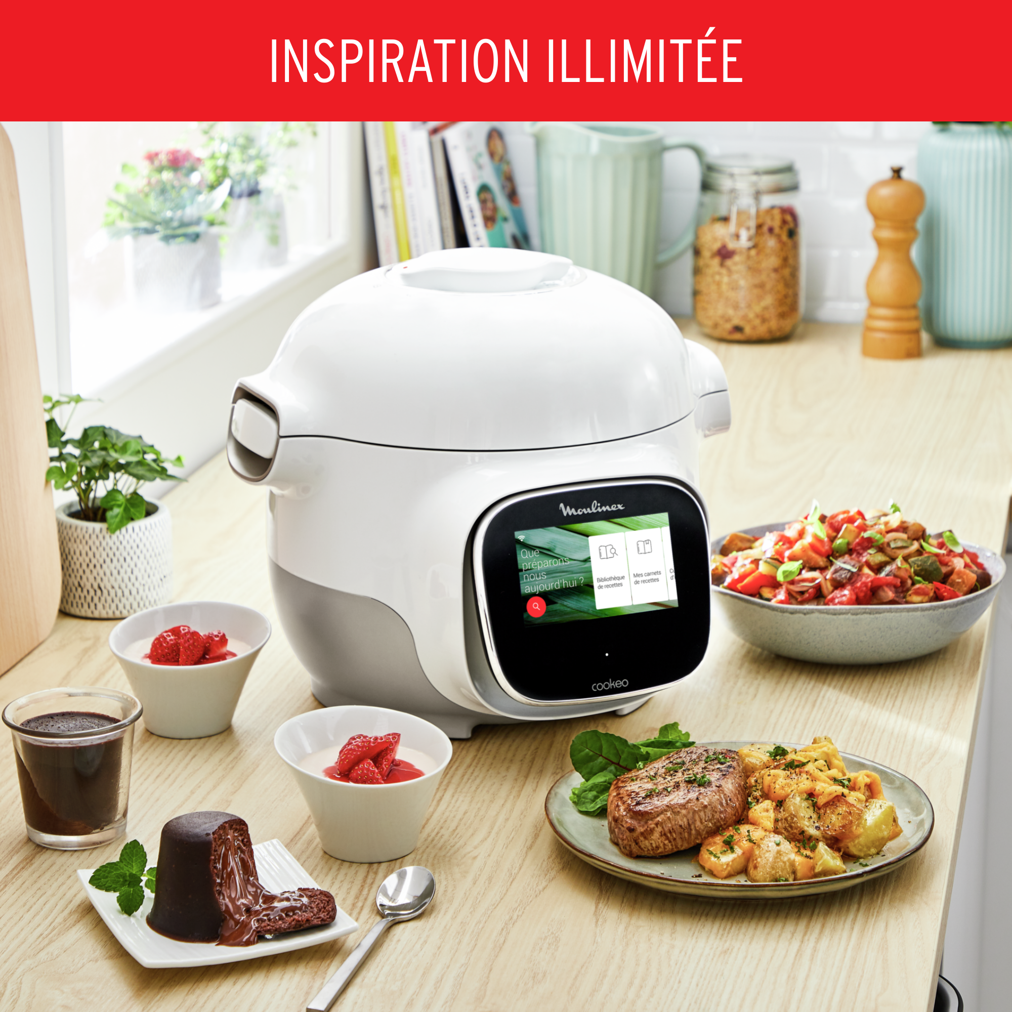 Cookeo Touch Mini, Multicuiseur connecté, 3L (2 pers.), écran tactile