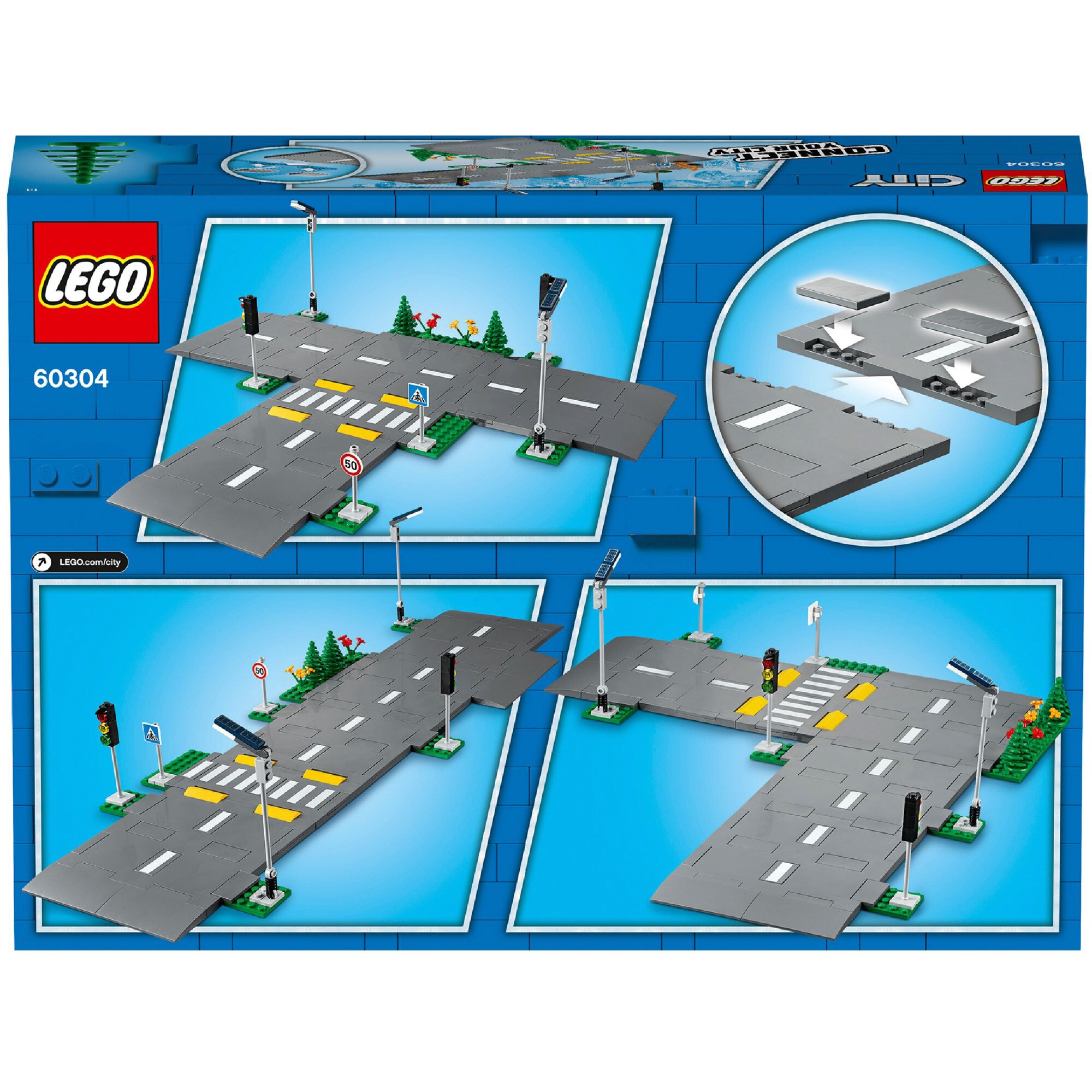 LEGO Konstruktionsspielzeug City Straßenkreuzung mit Ampeln