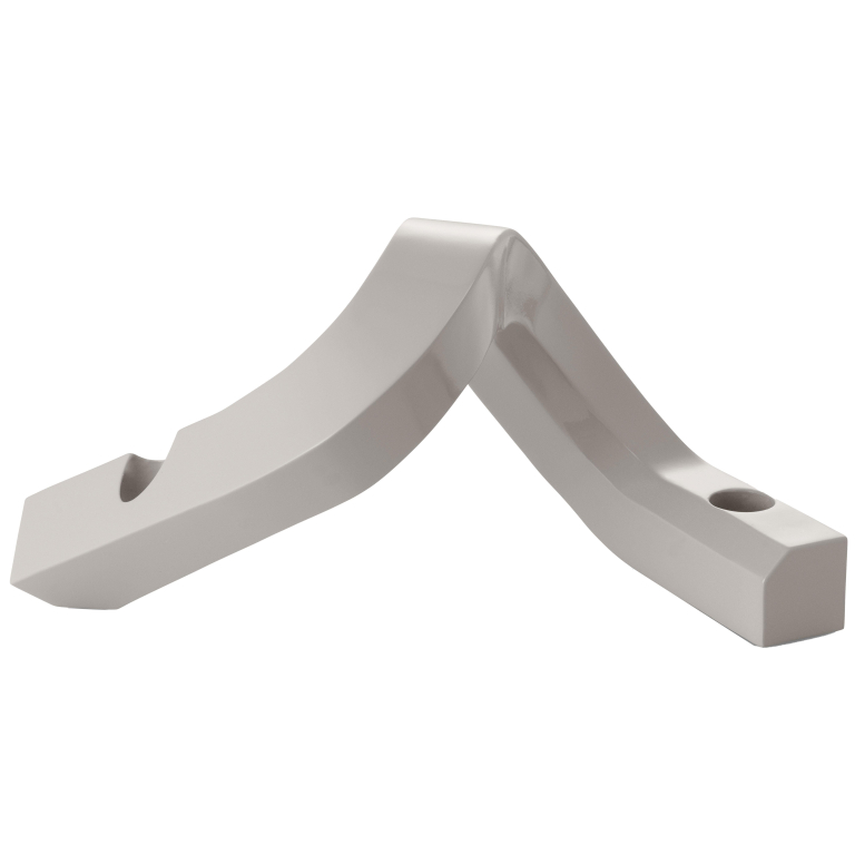 Normann Copenhagen Crooked Two kandelaar aluminium Warm Grey