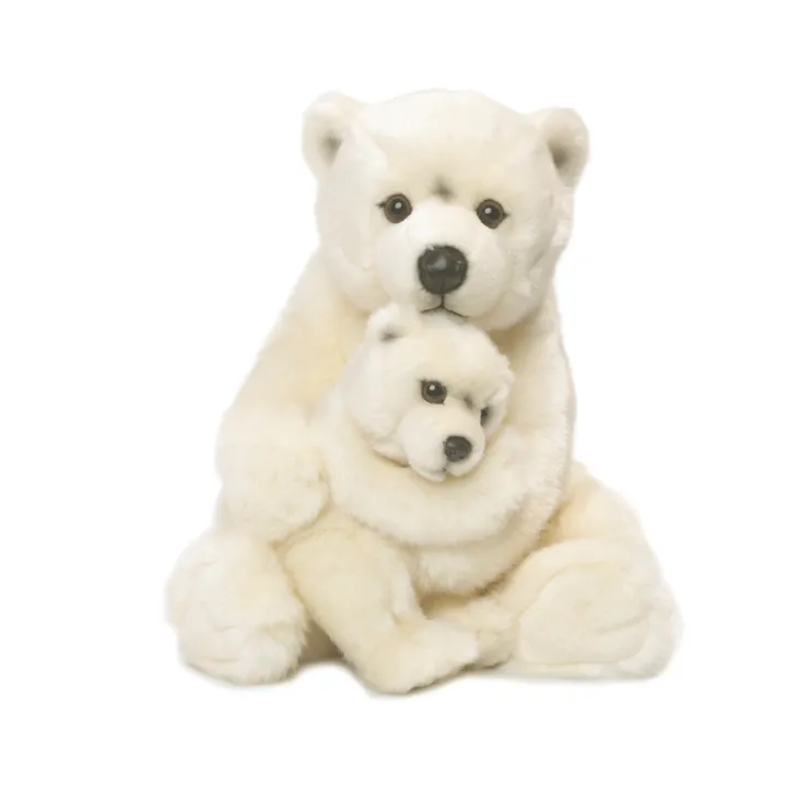WWF Peluche Maman Ours polaire er son bébé | Blanc