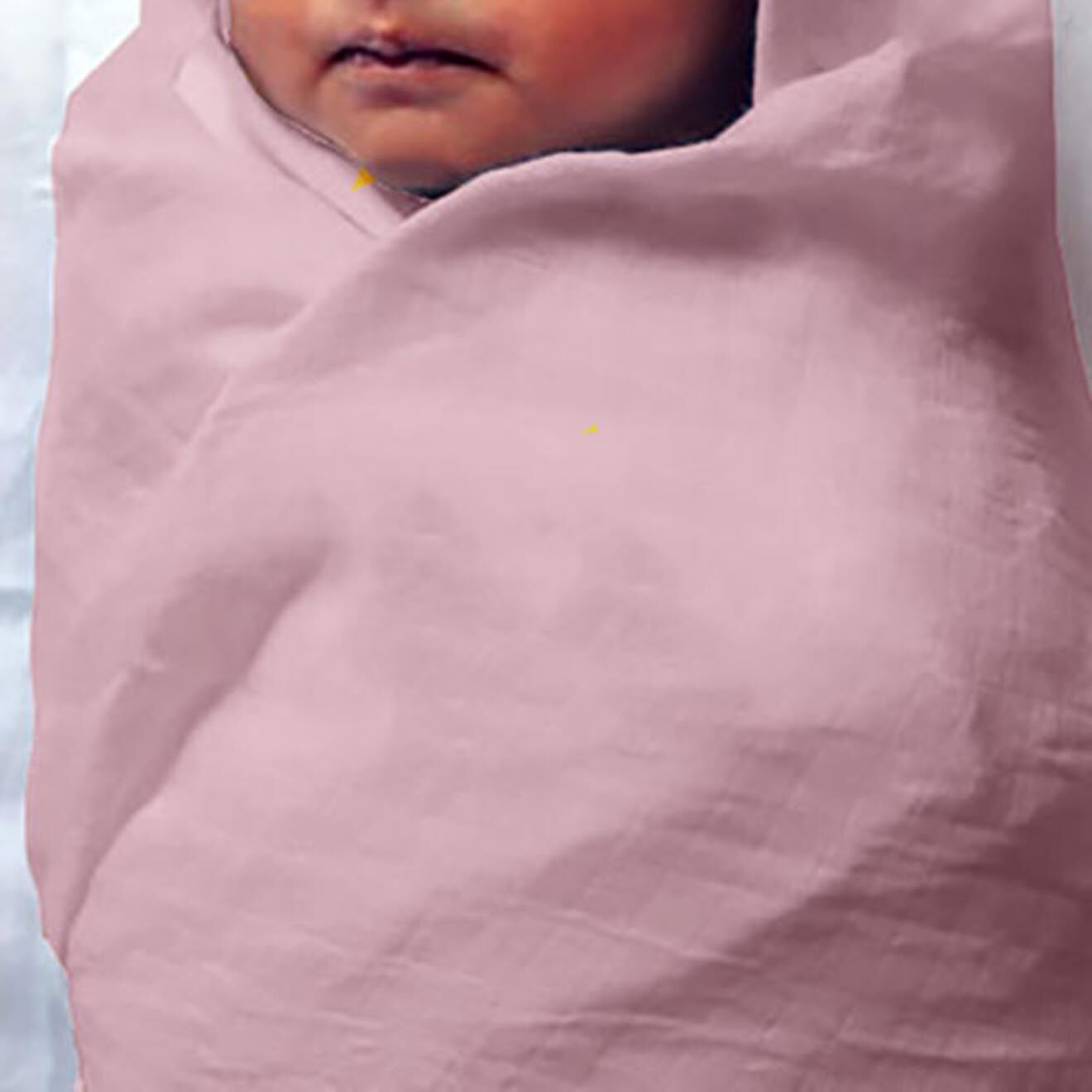 Papate Maxi Lange en Coton Bio rose - 100x100 cm