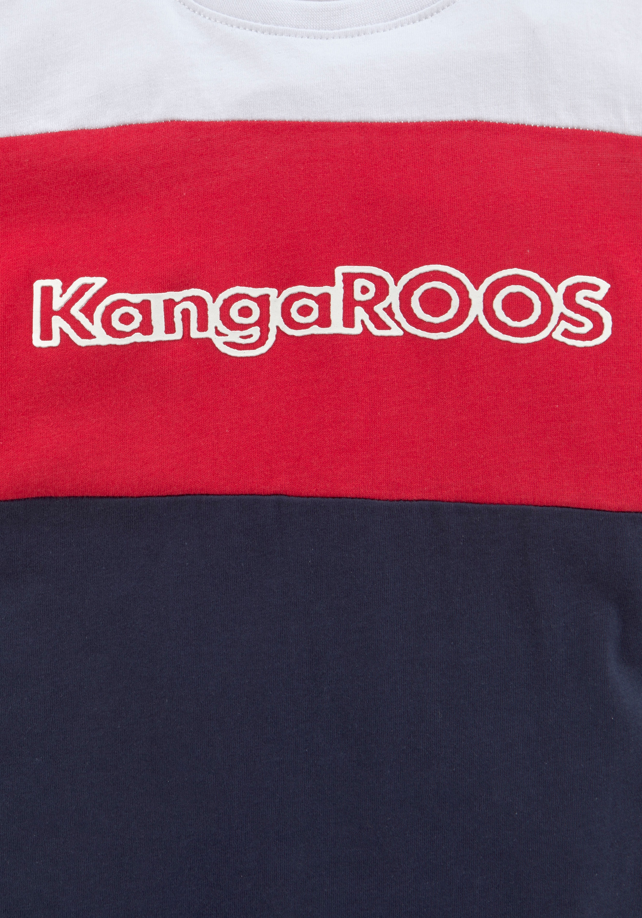KangaROOS T-Shirt »in Colorblockdesign«, Kurzarm,  Basic-Passform,  bedruckt und mehrfarbig