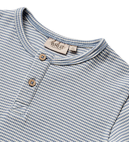 Wheat T-shirt - Rib - Lumi - Blåe Stripe