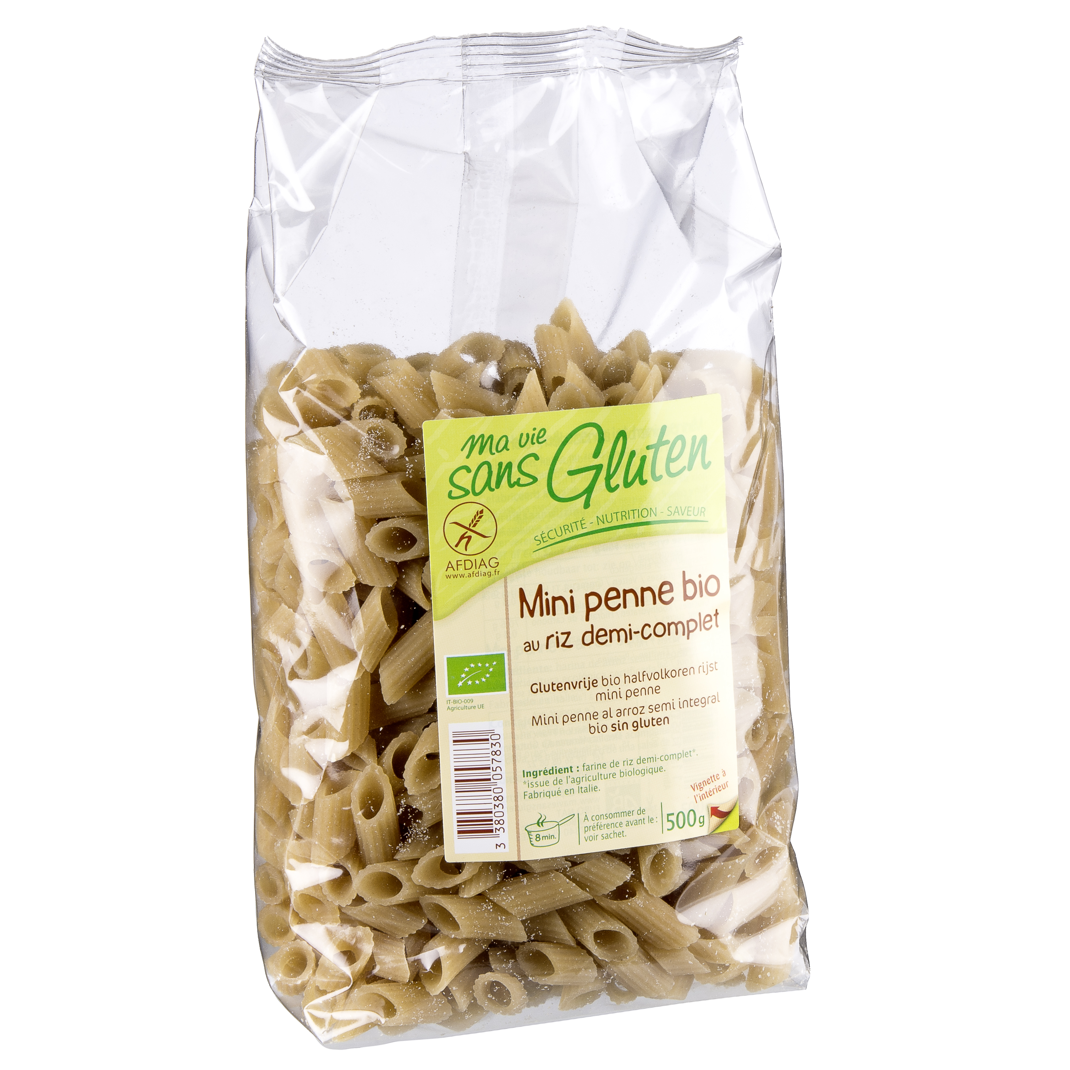 Ma Vie Sans Gluten Mini Penne<br>500 g, Reis Halbvollkorn