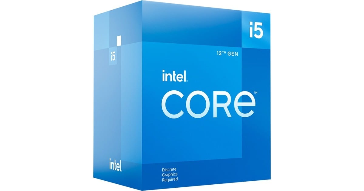 Intel®Core i5-12400F, 2,5 GHz (4,4 GHz Turbo Boost) socket 1700 processor  (