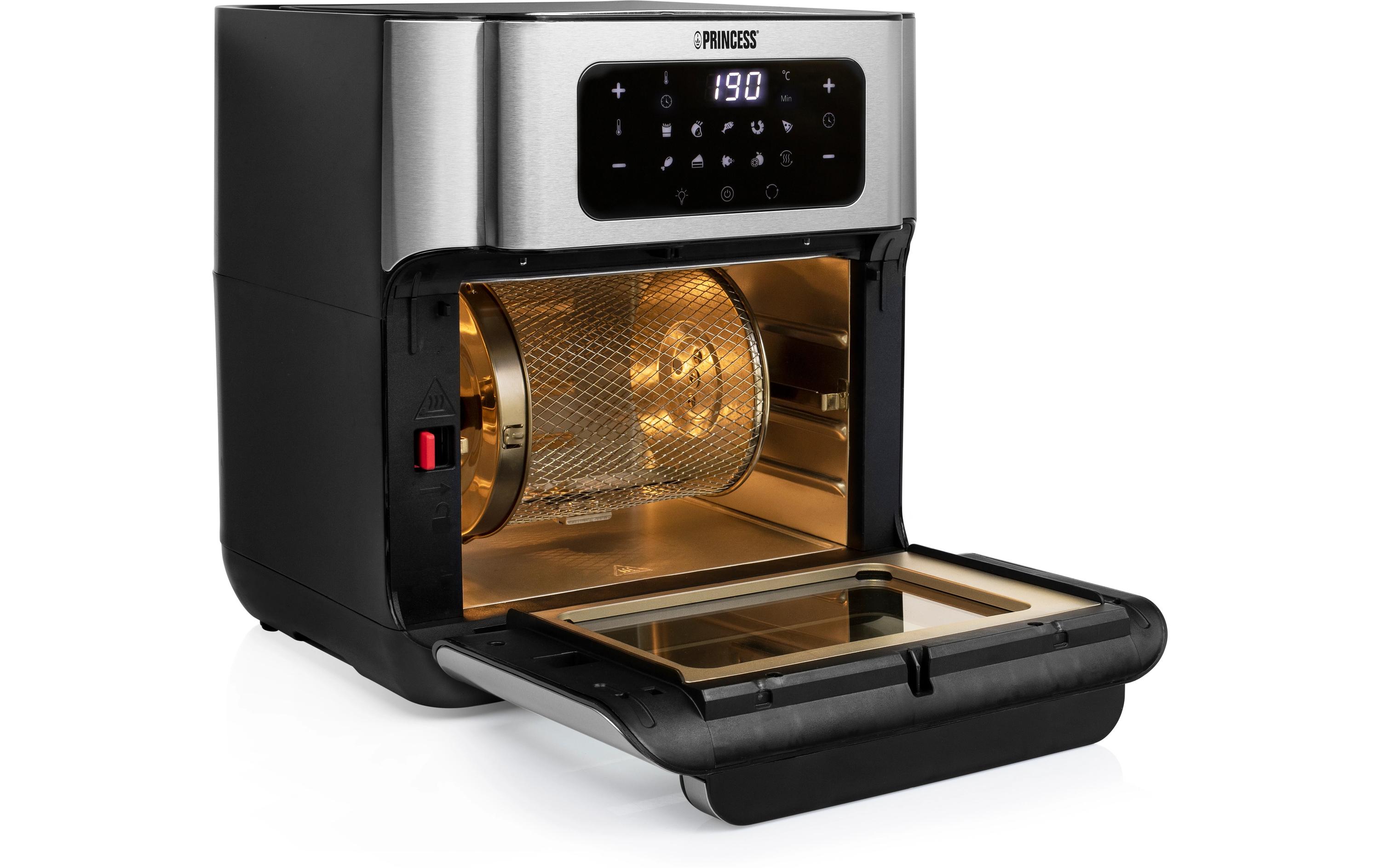 Heissluftofen mit Frittierfunktion 10 l, Schwarz<br>Heissluftfritteuse