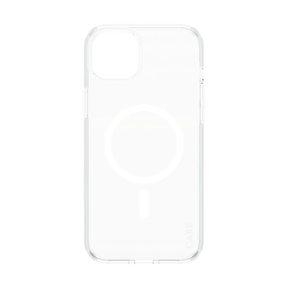 CARE by PanzerGlass - Case Transparent Med Hvid MagSafe - iPhone 15 Plus