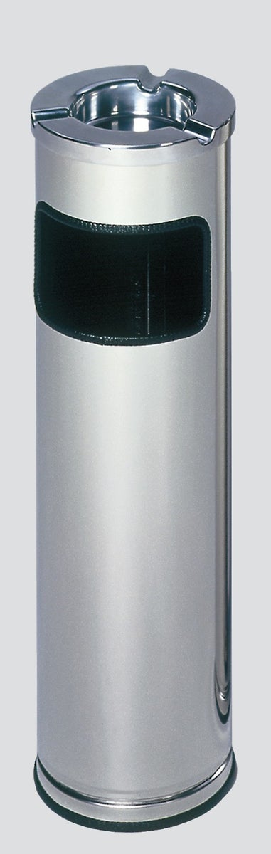 PROREGAL Robuuste Combi-asbak met gepolijste asbakinzet 11,6 liter HxBxD 66 x 20 x 20 cm Gepolijst roestvrij staal