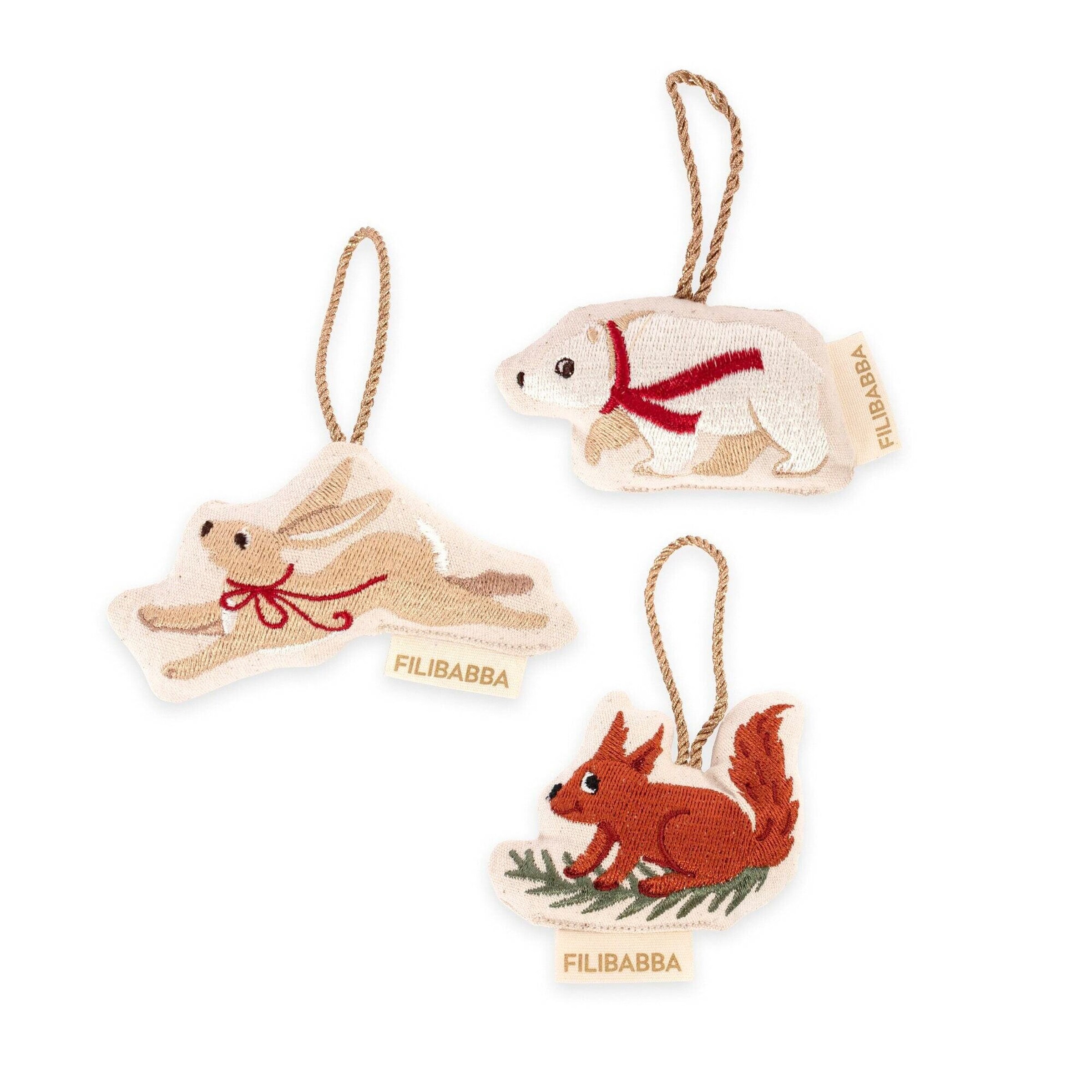 FILIBABBA Bestickter Winterschmuck - Nordische Tiere - Wonderful Winter