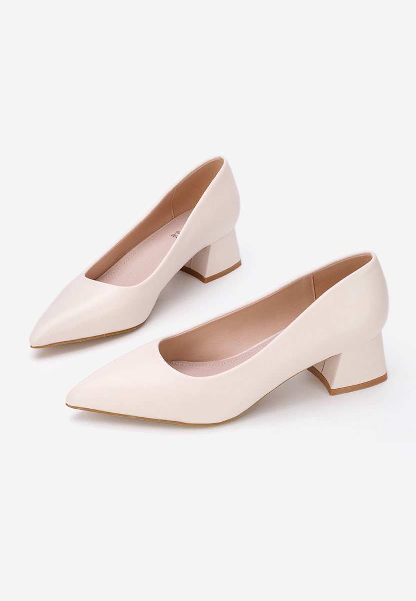 Chaussures à petit talon beige Alleva V2