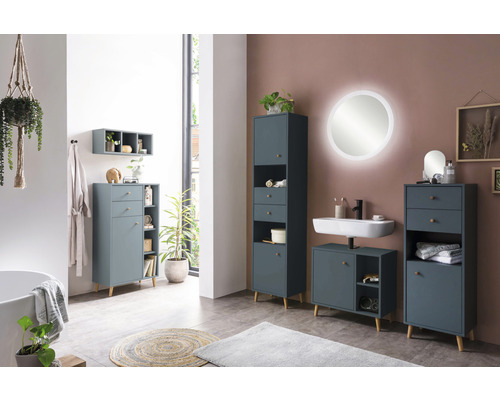 Highboard van Möbelpartner Bjarne, afmetingen (B x H x D): 60,2 x 113,4 x 33,1 cm, fjord