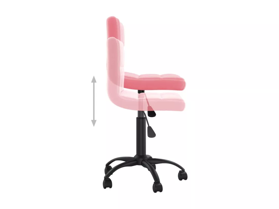 Chaise pivotante de bureau Rose Velours