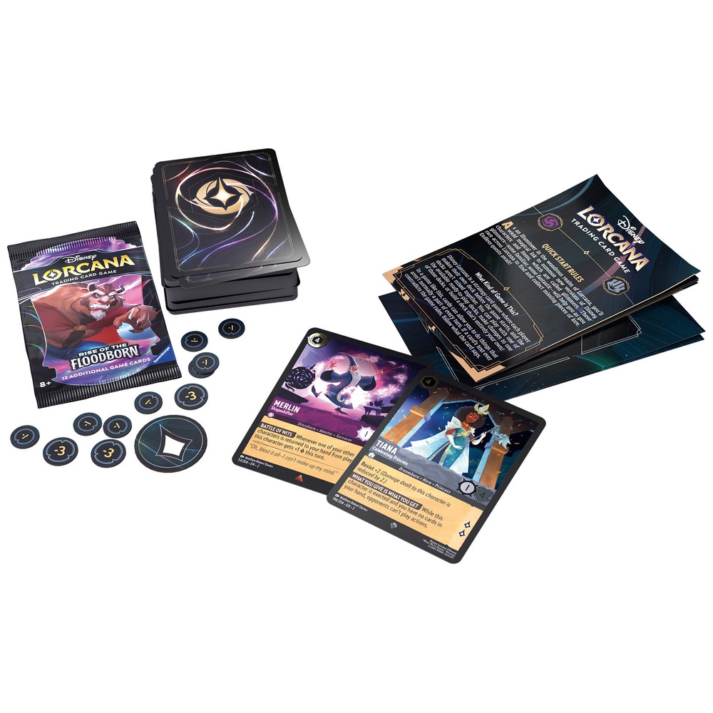 Lorcana Sammelkartenspiel: Aufstieg der Flutgeborenen – Amethyst & Stahl Starterdeck
