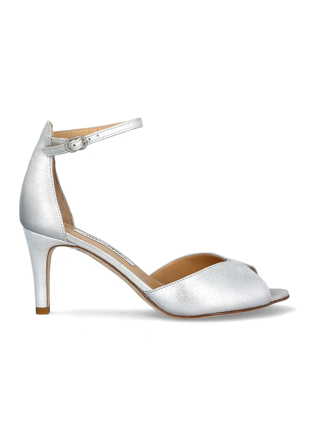 SANDALE NICOLE CUIR ARGENT