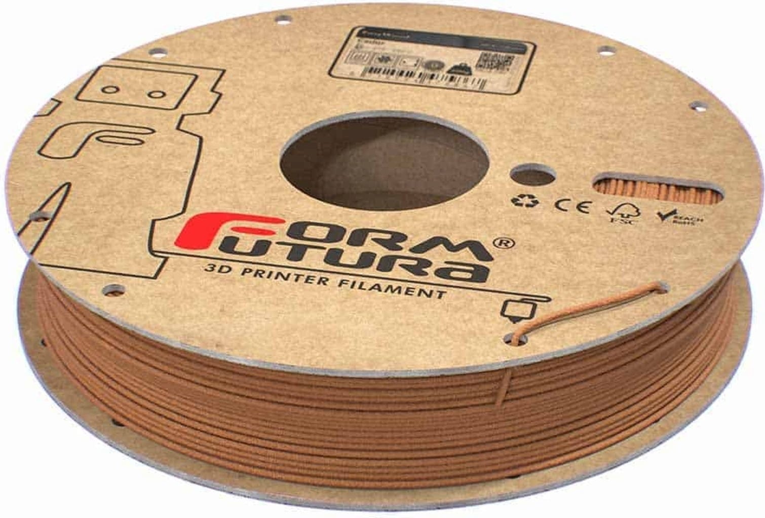 FormFutura  EasyWood™ Cedar, 1,75 mm / 500 g    Zedernholz als Filament für den 3D Drucker