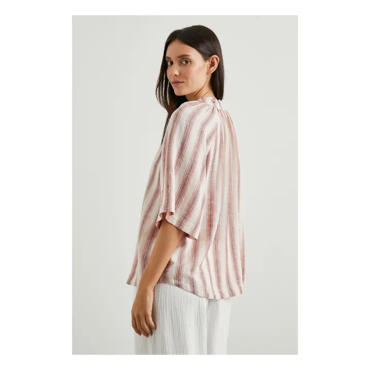 Rails Blouse Eveline Rayures Lin | Ecru