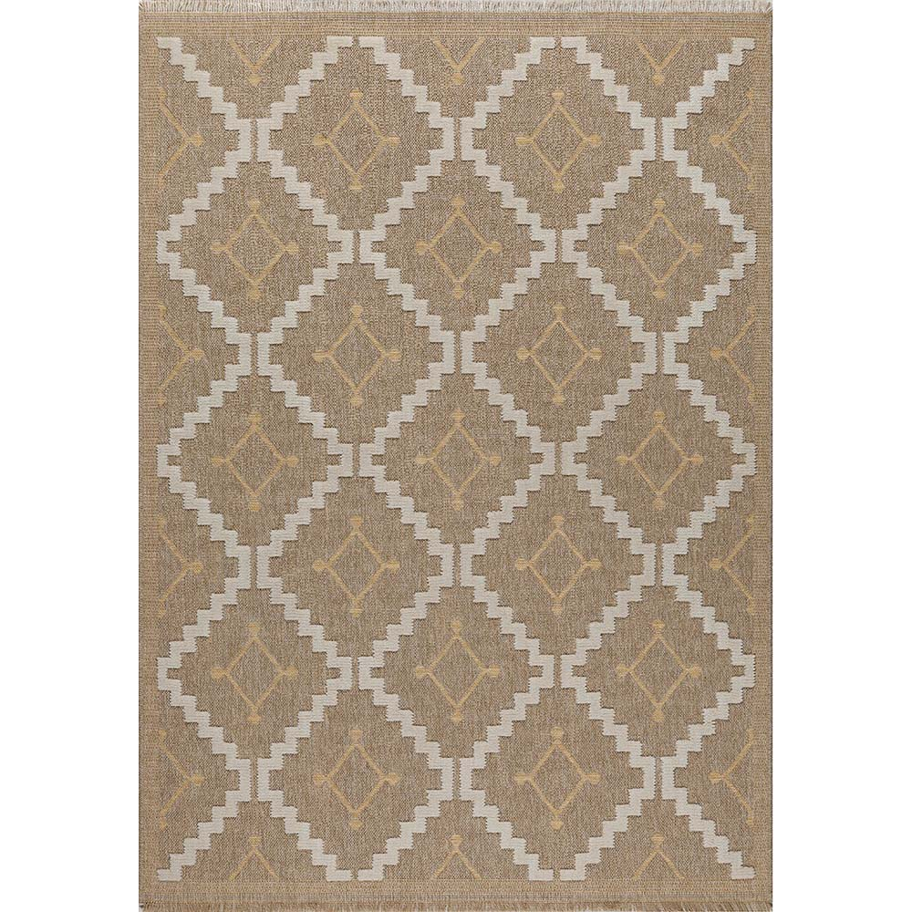 Tapis intérieur extérieur aspect jute jaune tulum 9041 290 x 200 cm