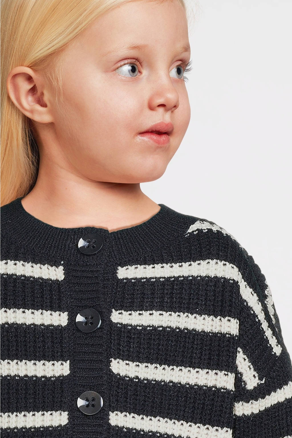 NAME IT gestreept vest NMFVERONJA donkerblauw/ecru