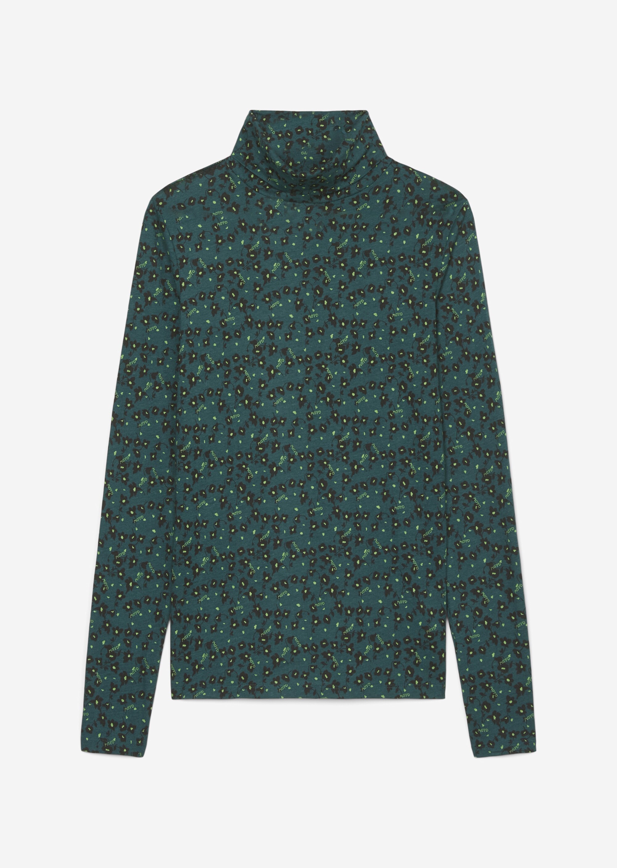 Rollkragen-Longsleeve slim aus softem Single Jersey