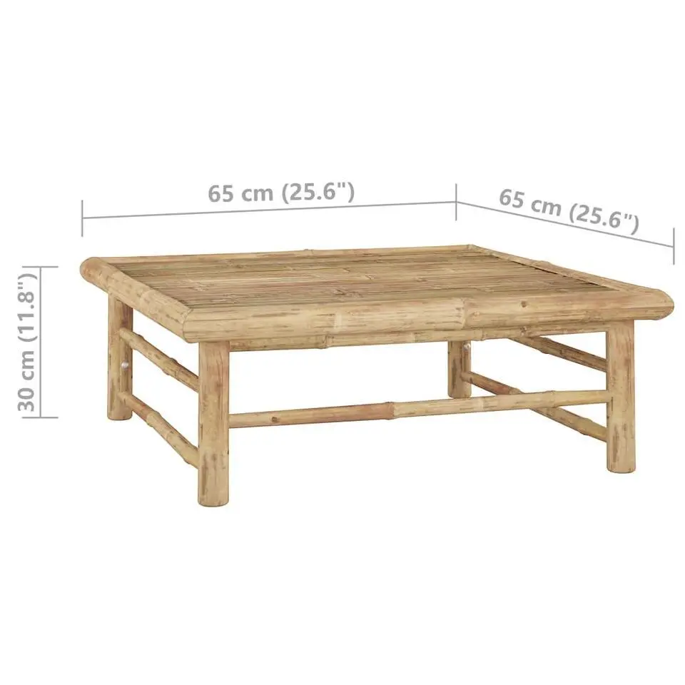 vidaXL - Loungeset - Crèmewitte - Bamboe - 6 stuks - Met kussens