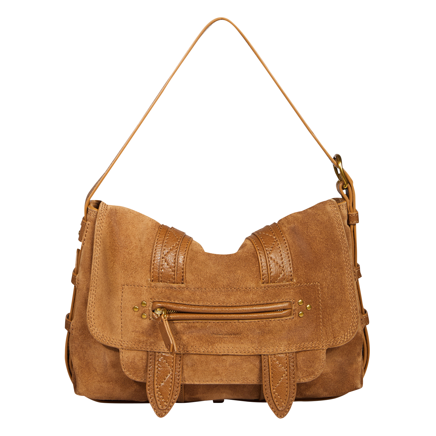 JOE S - Sac besace en cuir velours | Marron