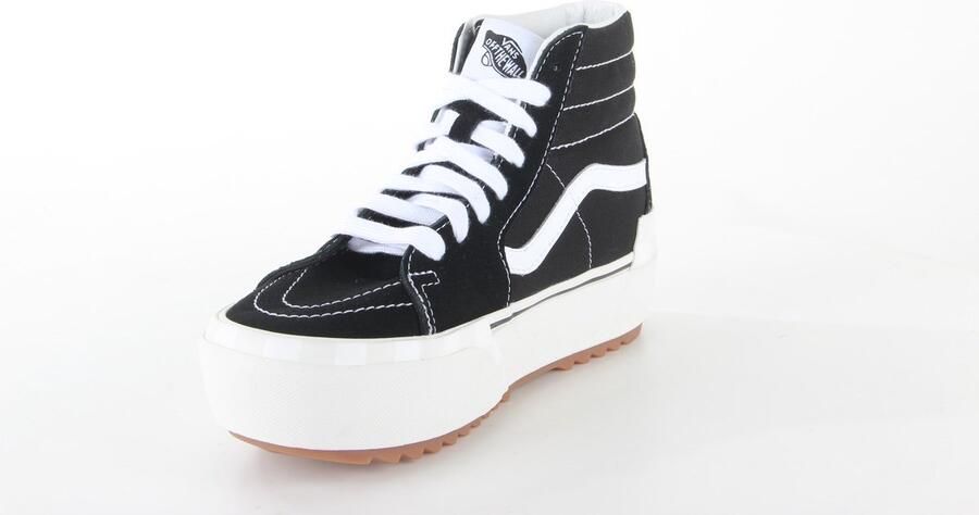 Vans Ua Sk8 Hi Stacked Suede Canvas Black Blanc Sneaker