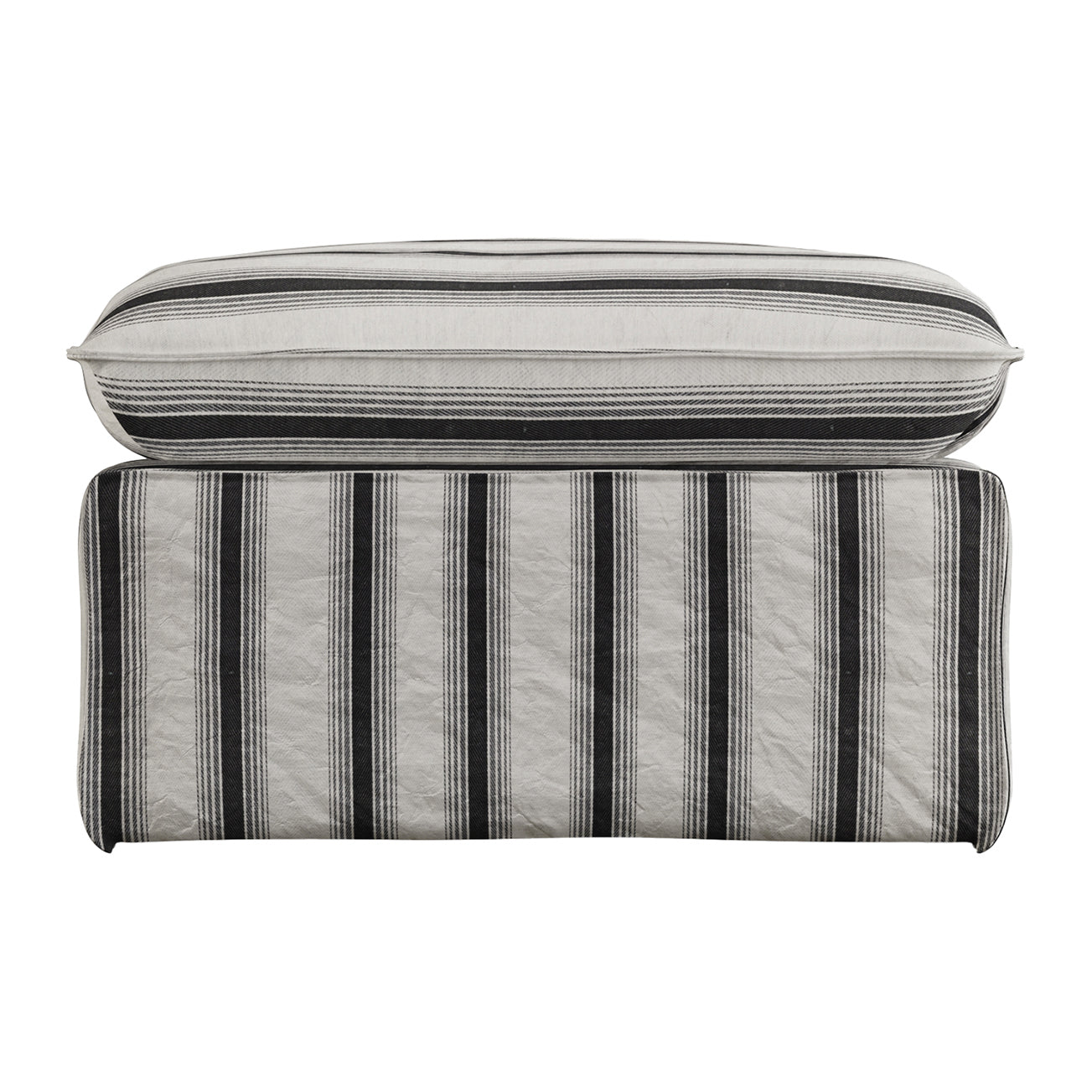 HKliving Nomad Hocker - Rocco - Chalkstripe