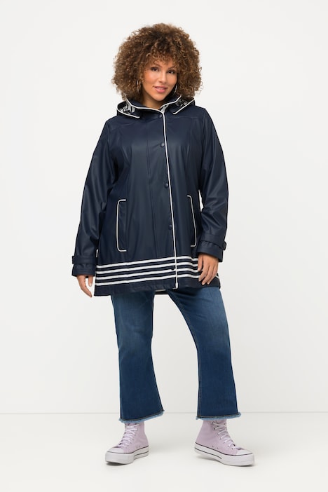 HYPRAR Regenjacke, wasserabweisend, A-Linie, Kapuze