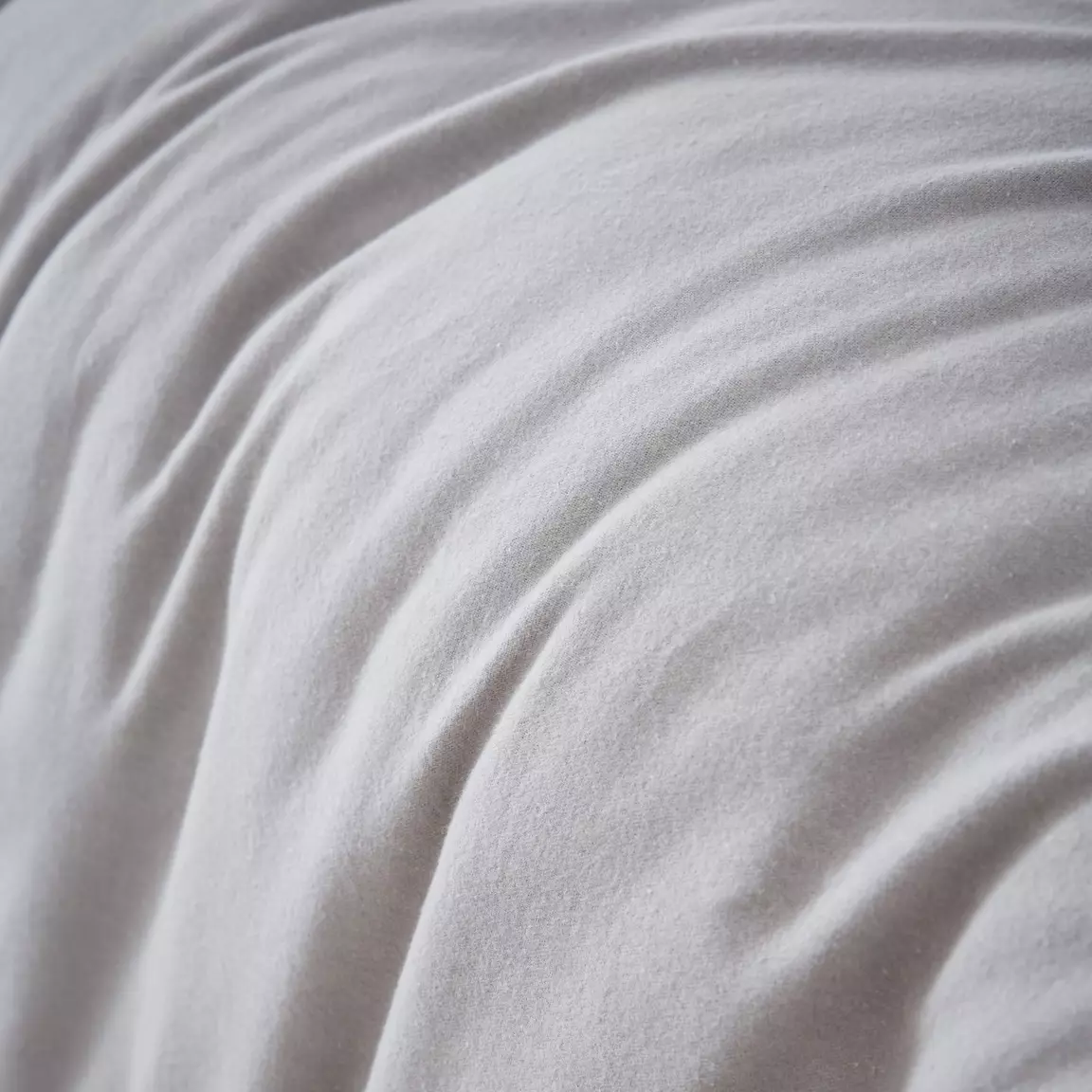 Housse de couette flanelle de coton (200 x 200 cm) Théa Gris clair