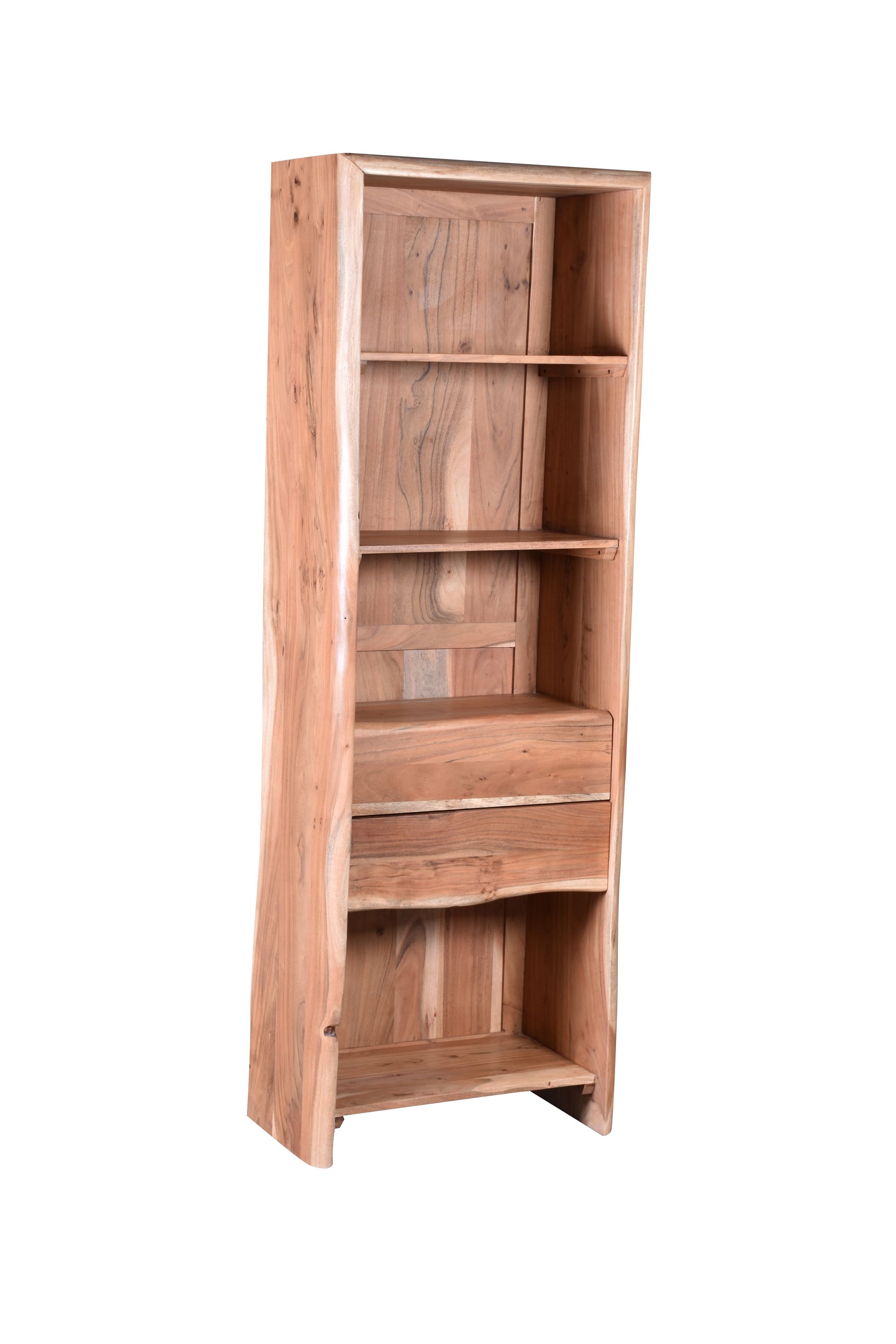Standregal Albera Akazie natur Bücherregal Wohnzimmer Esszimmer Regal Ablage