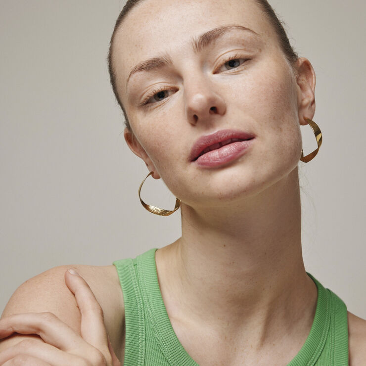 ENAMEL Copenhagen Hoops, Scarlet Large 925s/gp/m