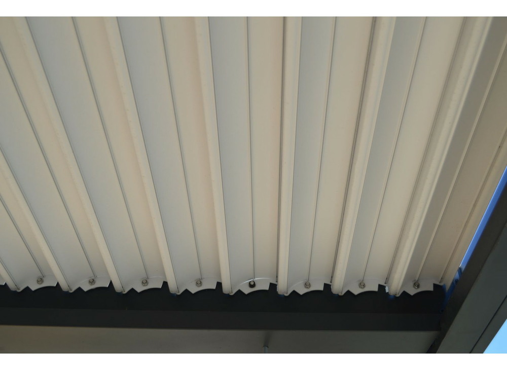 Pergola autoportée bioclimatique motorisée eris 3 x 4 m en aluminium - grey