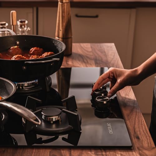 Cecotec Plaque à gaz Bolero Squad G 4200S Glass Black. Plaque à gaz avec 4 feux, finition verre noir, puissance 8000W, grilles individuelles et allumage électrique avec sécurité des vannes. : Cuisine et Maison