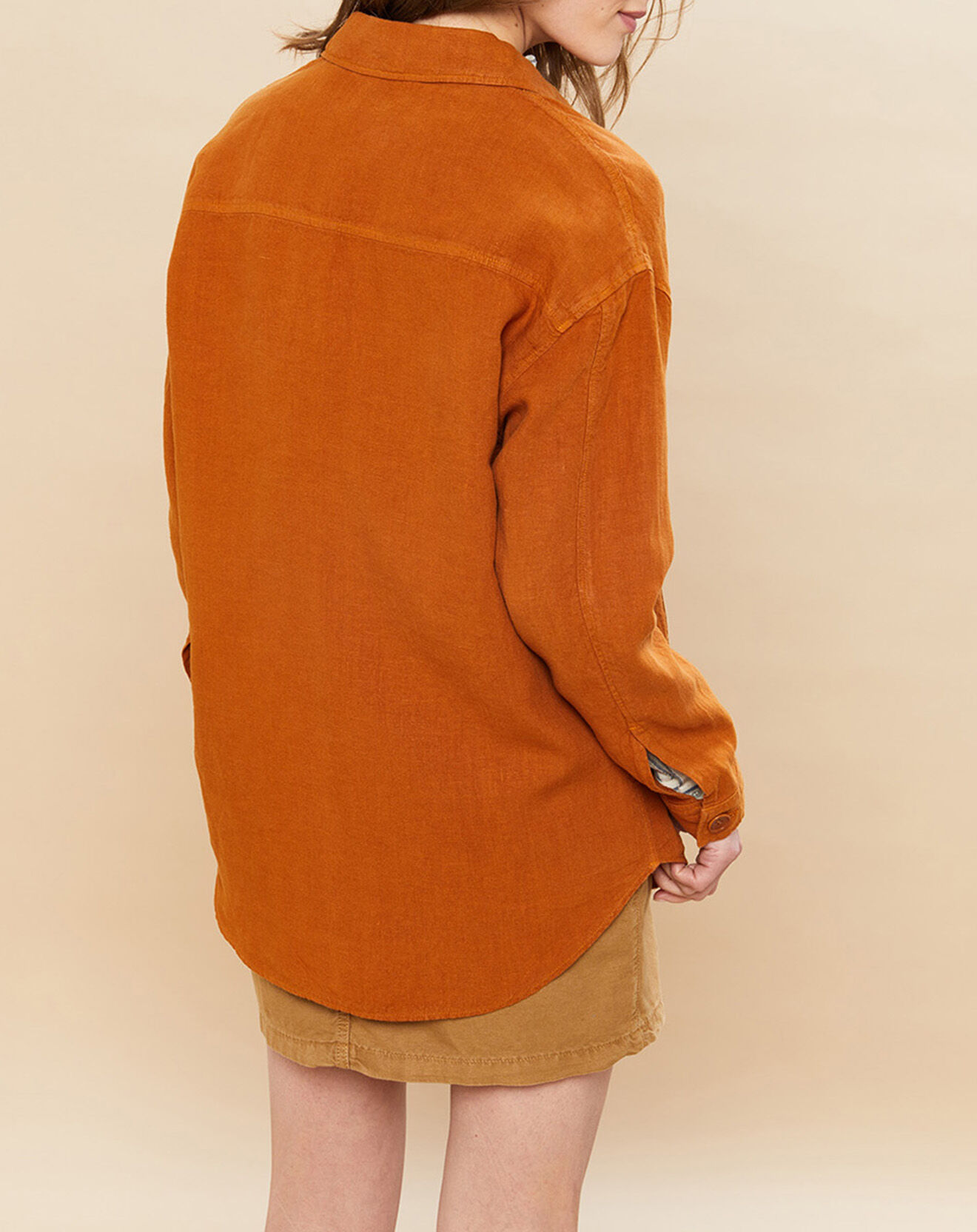 Hartford Veste 100% Lin Voltige caramel