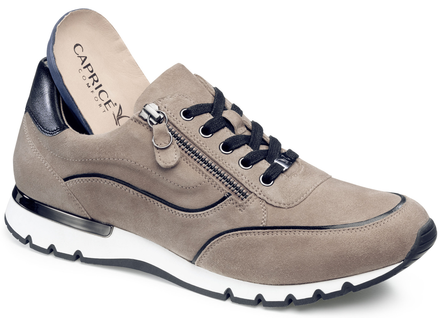 Caprice Schnürschuh mit praktischem Seitenreißverschluss