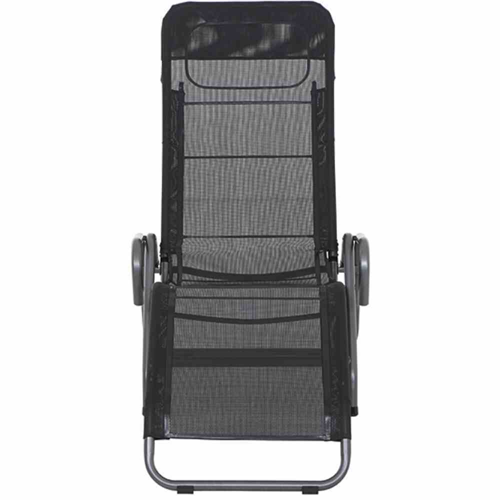 Sonnenliege BITO - schwarz-anthrazit - klappbar - 139 cm