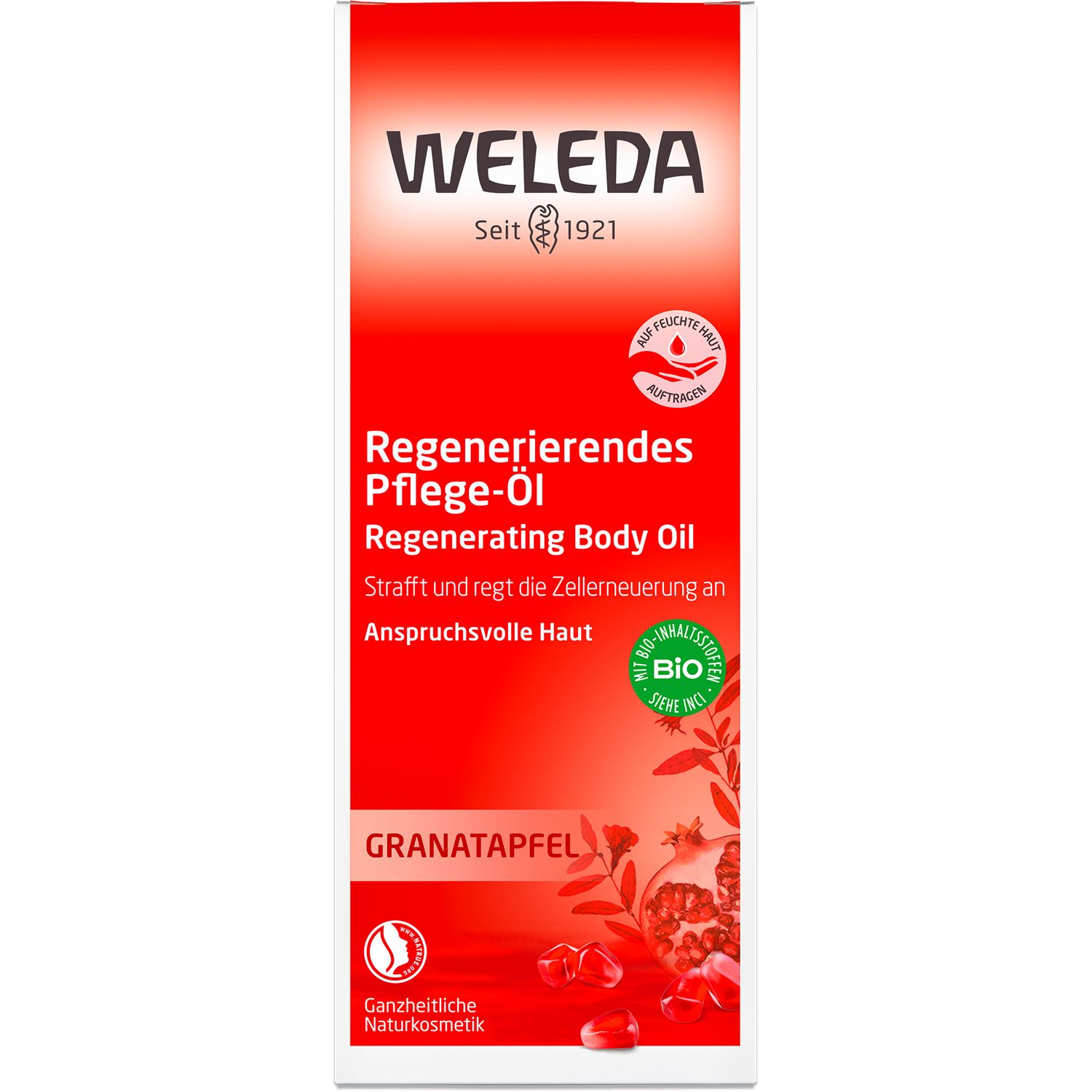 Weleda Körperöl Granatapfel - regenerierendes Pflegeöl strafft die Haut & regt die Zellerneuerung an